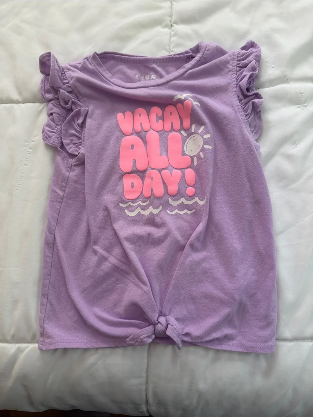 Garanimals Lilac Ruffle Sleeve Tank Top with Pink 